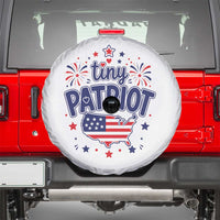 Tiny Patriot 4th of July Fireworks Spare Tire Cover USA Map American Flag Red White and Blue Patriotic Holiday