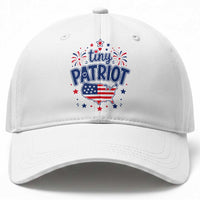 Tiny Patriot 4th of July Fireworks Baseball Cap USA Map American Flag Red White and Blue Patriotic Holiday
