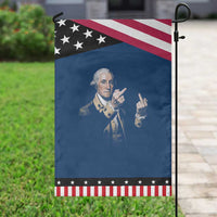 Funny George Washington Middle Fingers Rebel Portrait Patriotic Garden Flag Edgy Classic Oil Painting Parody Humor Graphic