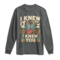 Retro Coastal Cowgirl I Knew It I Knew You Long Sleeve Shirt Pink Boots Vintage Country Pop Music Western Floral Graphic