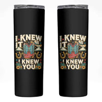 Retro Coastal Cowgirl I Knew It I Knew You Skinny Tumbler Pink Boots Vintage Country Pop Music Western Floral Graphic
