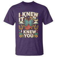 Retro Coastal Cowgirl I Knew It I Knew You T Shirt Pink Boots Vintage Country Pop Music Western Floral Graphic