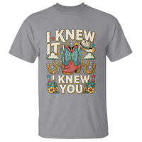 Retro Coastal Cowgirl I Knew It I Knew You T Shirt Pink Boots Vintage Country Pop Music Western Floral Graphic