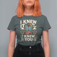 Retro Coastal Cowgirl I Knew It I Knew You T Shirt For Women Pink Boots Vintage Country Pop Music Western Floral Graphic