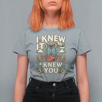 Retro Coastal Cowgirl I Knew It I Knew You T Shirt For Women Pink Boots Vintage Country Pop Music Western Floral Graphic