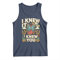 Retro Coastal Cowgirl I Knew It I Knew You Tank Top Pink Boots Vintage Country Pop Music Western Floral Graphic