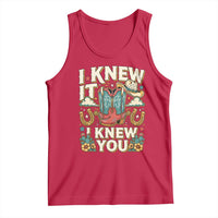 Retro Coastal Cowgirl I Knew It I Knew You Tank Top Pink Boots Vintage Country Pop Music Western Floral Graphic