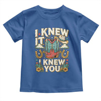 Retro Coastal Cowgirl I Knew It I Knew You Toddler T Shirt Pink Boots Vintage Country Pop Music Western Floral Graphic
