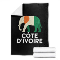 Proud Côte d'Ivoire Elephant Ivory Coast Flag Throw Blanket Ivorian Pride Retro Souvenir