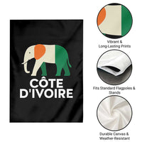 Proud Côte d'Ivoire Elephant Ivory Coast Flag Garden Flag Ivorian Pride Retro Souvenir