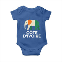 Proud Côte d'Ivoire Elephant Ivory Coast Flag Baby Onesie Ivorian Pride Retro Souvenir