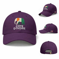 Proud Côte d'Ivoire Elephant Ivory Coast Flag Baseball Cap Ivorian Pride Retro Souvenir