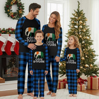 Proud Côte d'Ivoire Elephant Ivory Coast Flag Plaid Pajama Set Ivorian Pride Retro Souvenir