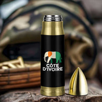 Proud Côte d'Ivoire Elephant Ivory Coast Flag Bullet Tumbler Ivorian Pride Retro Souvenir