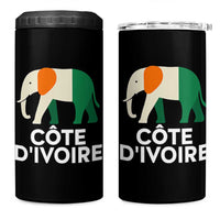 Proud Côte d'Ivoire Elephant Ivory Coast Flag 4 in 1 Can Cooler Tumbler Ivorian Pride Retro Souvenir