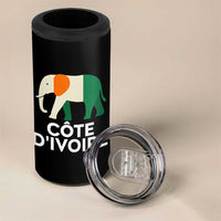 Proud Côte d'Ivoire Elephant Ivory Coast Flag 4 in 1 Can Cooler Tumbler Ivorian Pride Retro Souvenir