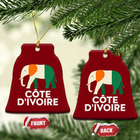 Proud Côte d'Ivoire Elephant Ivory Coast Flag Ceramic Ornament Ivorian Pride Retro Souvenir