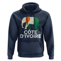 Proud Côte d'Ivoire Elephant Ivory Coast Flag Hoodie Ivorian Pride Retro Souvenir