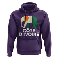 Proud Côte d'Ivoire Elephant Ivory Coast Flag Hoodie Ivorian Pride Retro Souvenir