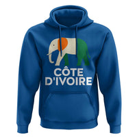 Proud Côte d'Ivoire Elephant Ivory Coast Flag Hoodie Ivorian Pride Retro Souvenir