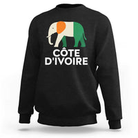 Proud Côte d'Ivoire Elephant Ivory Coast Flag Sweatshirt Ivorian Pride Retro Souvenir