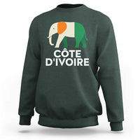 Proud Côte d'Ivoire Elephant Ivory Coast Flag Sweatshirt Ivorian Pride Retro Souvenir