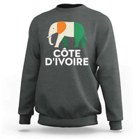 Proud Côte d'Ivoire Elephant Ivory Coast Flag Sweatshirt Ivorian Pride Retro Souvenir