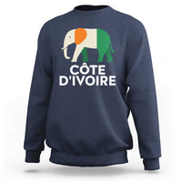 Proud Côte d'Ivoire Elephant Ivory Coast Flag Sweatshirt Ivorian Pride Retro Souvenir