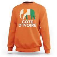 Proud Côte d'Ivoire Elephant Ivory Coast Flag Sweatshirt Ivorian Pride Retro Souvenir