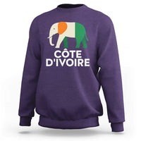 Proud Côte d'Ivoire Elephant Ivory Coast Flag Sweatshirt Ivorian Pride Retro Souvenir