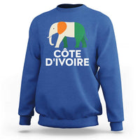 Proud Côte d'Ivoire Elephant Ivory Coast Flag Sweatshirt Ivorian Pride Retro Souvenir