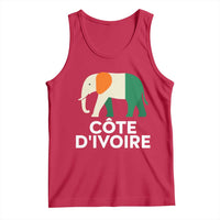 Proud Côte d'Ivoire Elephant Ivory Coast Flag Tank Top Ivorian Pride Retro Souvenir