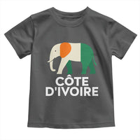 Proud Côte d'Ivoire Elephant Ivory Coast Flag Toddler T Shirt Ivorian Pride Retro Souvenir