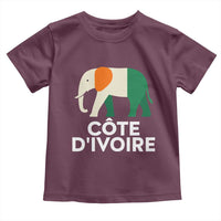 Proud Côte d'Ivoire Elephant Ivory Coast Flag Toddler T Shirt Ivorian Pride Retro Souvenir