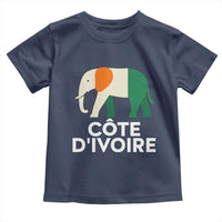Proud Côte d'Ivoire Elephant Ivory Coast Flag Toddler T Shirt Ivorian Pride Retro Souvenir