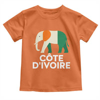 Proud Côte d'Ivoire Elephant Ivory Coast Flag Toddler T Shirt Ivorian Pride Retro Souvenir