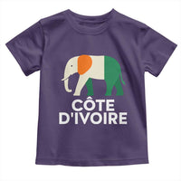 Proud Côte d'Ivoire Elephant Ivory Coast Flag Toddler T Shirt Ivorian Pride Retro Souvenir
