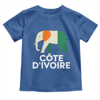 Proud Côte d'Ivoire Elephant Ivory Coast Flag Toddler T Shirt Ivorian Pride Retro Souvenir