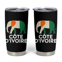 Proud Côte d'Ivoire Elephant Ivory Coast Flag Tumbler Cup Ivorian Pride Retro Souvenir
