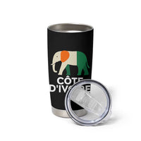 Proud Côte d'Ivoire Elephant Ivory Coast Flag Tumbler Cup Ivorian Pride Retro Souvenir