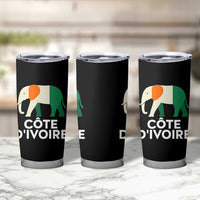 Proud Côte d'Ivoire Elephant Ivory Coast Flag Tumbler Cup Ivorian Pride Retro Souvenir