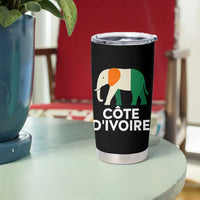 Proud Côte d'Ivoire Elephant Ivory Coast Flag Tumbler Cup Ivorian Pride Retro Souvenir