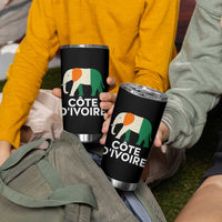 Proud Côte d'Ivoire Elephant Ivory Coast Flag Tumbler Cup Ivorian Pride Retro Souvenir