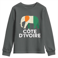 Proud Côte d'Ivoire Elephant Ivory Coast Flag Youth Sweatshirt Ivorian Pride Retro Souvenir