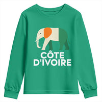 Proud Côte d'Ivoire Elephant Ivory Coast Flag Youth Sweatshirt Ivorian Pride Retro Souvenir