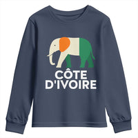 Proud Côte d'Ivoire Elephant Ivory Coast Flag Youth Sweatshirt Ivorian Pride Retro Souvenir
