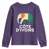 Proud Côte d'Ivoire Elephant Ivory Coast Flag Youth Sweatshirt Ivorian Pride Retro Souvenir