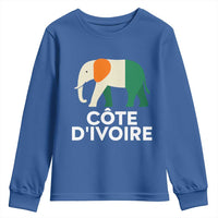 Proud Côte d'Ivoire Elephant Ivory Coast Flag Youth Sweatshirt Ivorian Pride Retro Souvenir