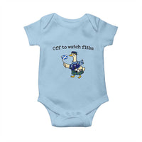 Funny Scottish Goose Scotland Football Baby Onesie Off to Watch Fitba Soccer Fans Meme