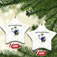 Funny Scottish Goose Scotland Football Ceramic Ornament Off to Watch Fitba Soccer Fans Meme